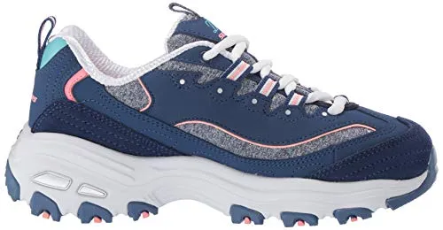 Skechers Women's Athleisure Sneaker, Navy/Pink,9 M US