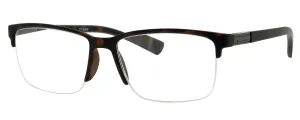 ST1536R -  Wholesale Men's Rectangular Half Rim Reading Glasses