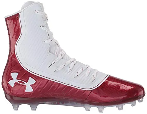 Under Armour Men's Highlight MC Football Shoe, Cardinal (602)/White, 12