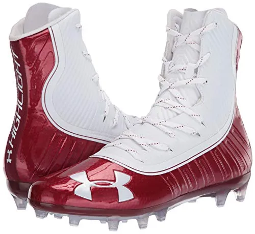 Under Armour Men's Highlight MC Football Shoe, Cardinal (602)/White, 12