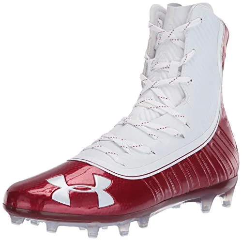 Under Armour Men's Highlight MC Football Shoe, Cardinal (602)/White, 12