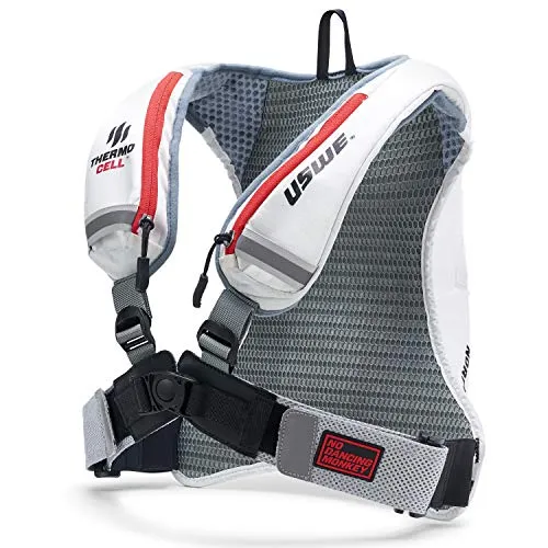 USWE Nordic 4 Litre, Ski Backpack, Winter Snow Hydration Pack with 2.0 Litre/ 70 Ounce Hydration Bladder, for Men and Women. Insulated with Thermo Cell Freeze Protection. Bounce Free. White.