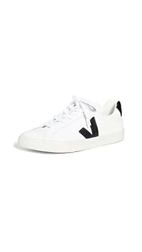 Veja Women's Esplar Logo Sneakers, Extra White/Black, 6 Medium US