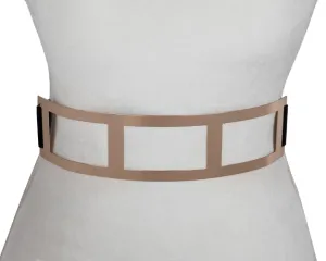 Women's Designer Metallic Window Belt